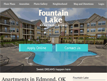 Tablet Screenshot of fountainlakeapartmentsedmond.com
